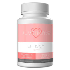 Juveriente Effisoy AM/PM bottle front for menopause support in daily routine