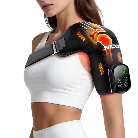 JVKOOL shoulder therapy wrap provides targeted red light for joint comfort and muscle relaxation.