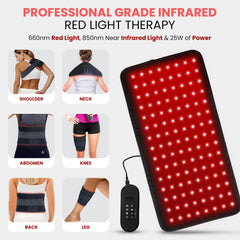 JWAY belt 660nm LED close-up, surface therapy focus for skin vitality.
