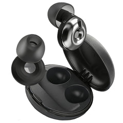 JWLTAPE adjustable ear plugs in silent night mode blocking city noise for peaceful sleep.