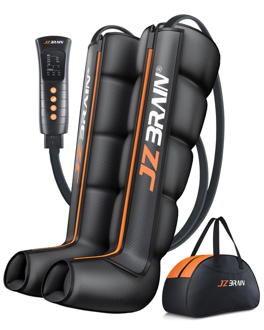 JZBRAIN sequential air compression boot on leg for targeted circulation support.