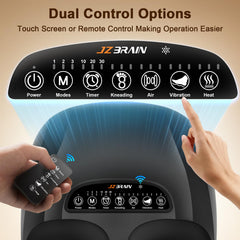 JZBRAIN shiatsu massage with compression layers for full-foot coverage.