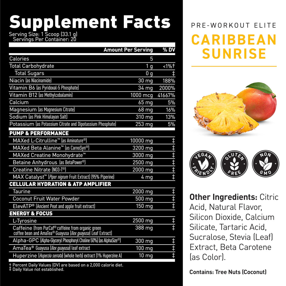 Illustration of 21 ingredients including NO3-T and AlphaSize supporting performance.