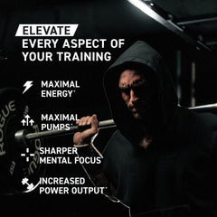 Mixing Kaged Pre Workout Elite Orange Mango in a glass with water