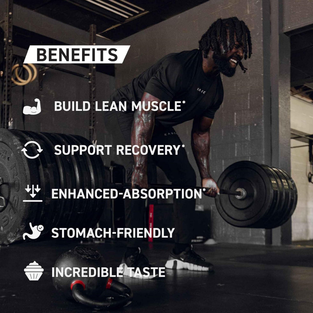 Kaged Protein Powder Elite ingredient label highlights gluten-free and non-GMO formula.
