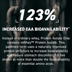 Kaged Protein Powder Elite micellar casein image emphasizes steady amino acid release.