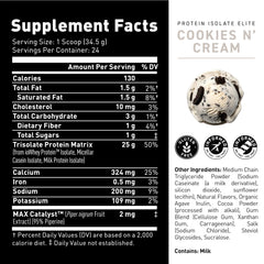 Kaged Cookies & Cream milkshake glass showcases premium flavor.