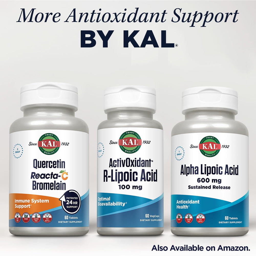 KAL vegetarian formula bottle highlighting plant-based supplement