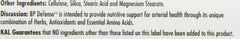 KAL BP Defense ingredients label close-up highlighting hawthorn and Pycnogenol