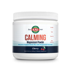 KAL Calming Magnesium Powder cherry bottle for easy daily relaxation support.