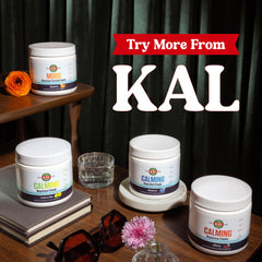 KAL Calming Magnesium no added sugar packaging emphasizes clean, everyday use.
