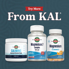 KAL Magnesium Complex 7 bottle pour demonstrates easy daily dosing
