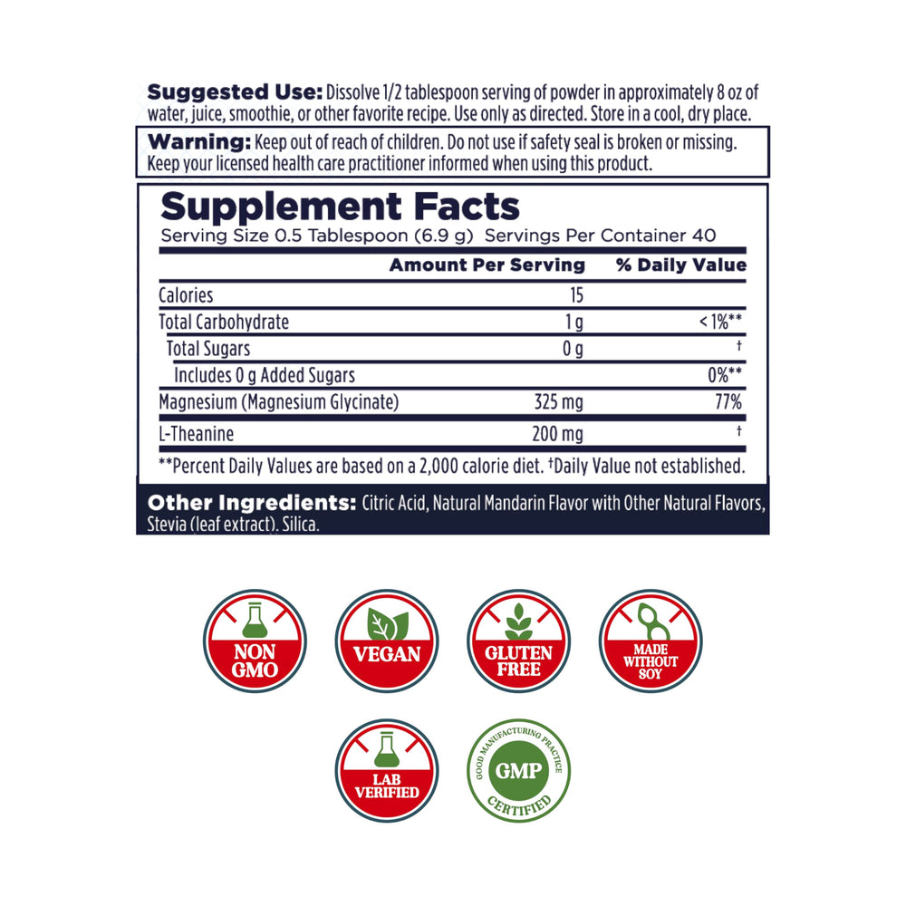 kal mood magnesium powder scoop included for easy measurement and consistent dosing.