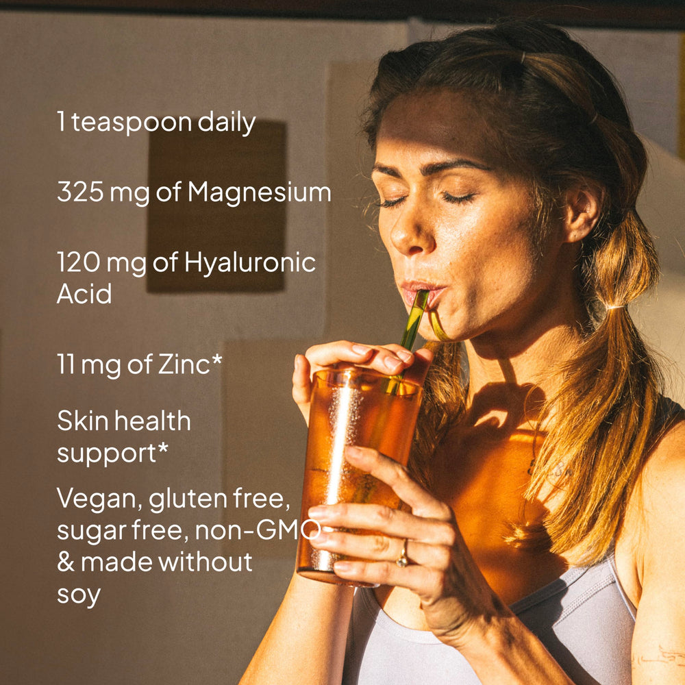 Scoop of KAL Radiant Magnesium Powder for easy daily serving in water