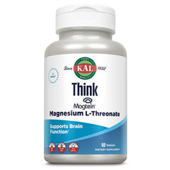 KAL Think Magnesium L-Threonate bottle on a desk for daily focus support