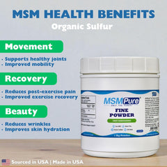 KALA HEALTH MSMPure OptiMSM purity process is highlighted in a close-up for high-quality ingredients.