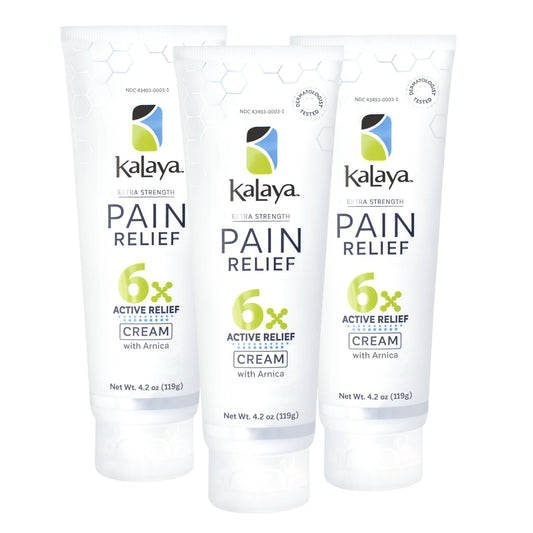 Kalaya Pain Relief Arnica bottle ready for quick muscle support