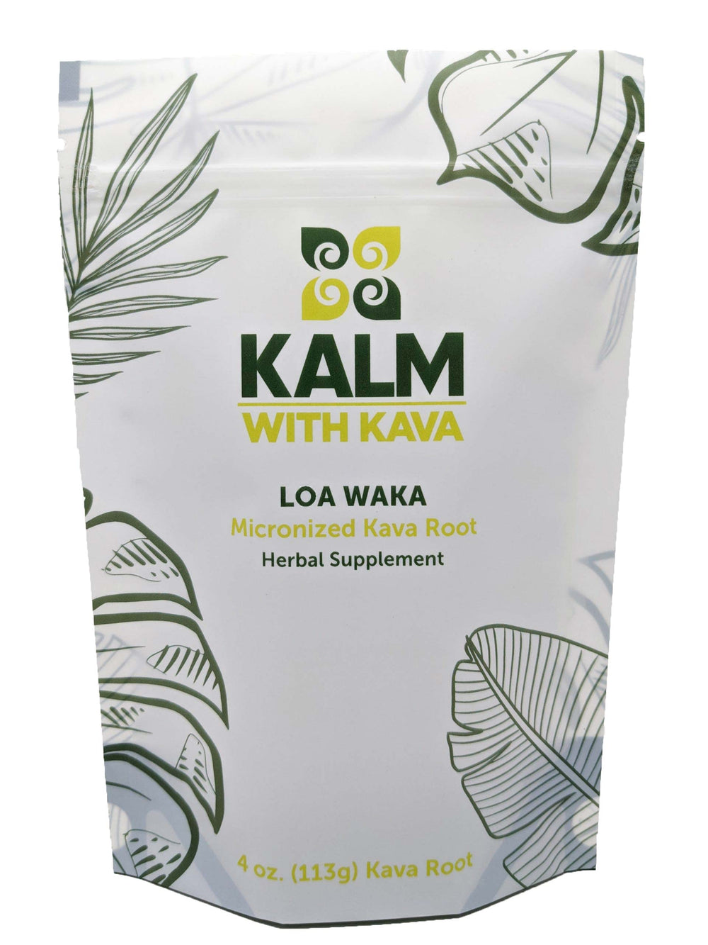 KALM Kava Loa Waka micronized powder ready for quick relaxation