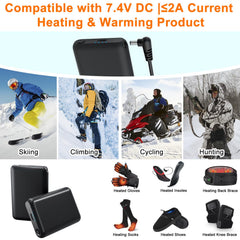 Kamlif battery pack side view compact design fits pockets for warmth