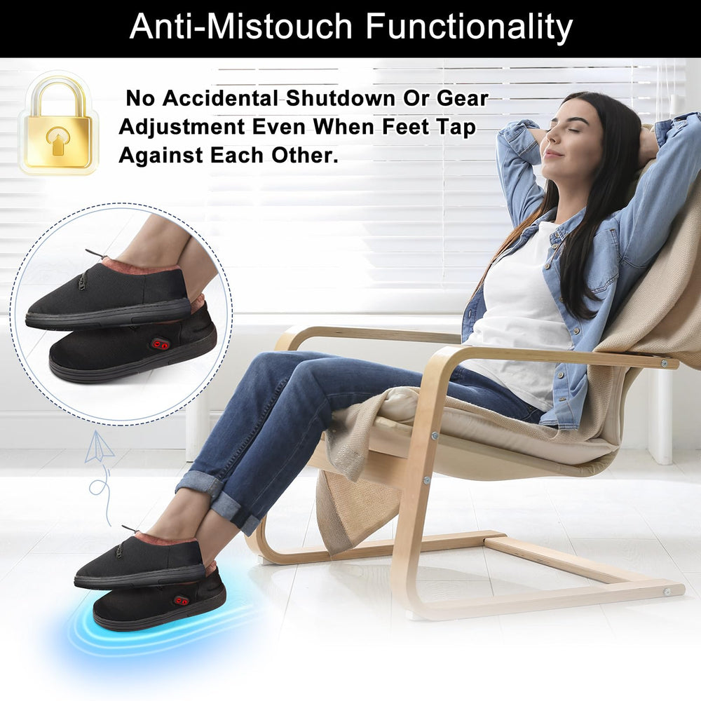 Kamlif heated slippers memory foam insole close-up for cushioned steps