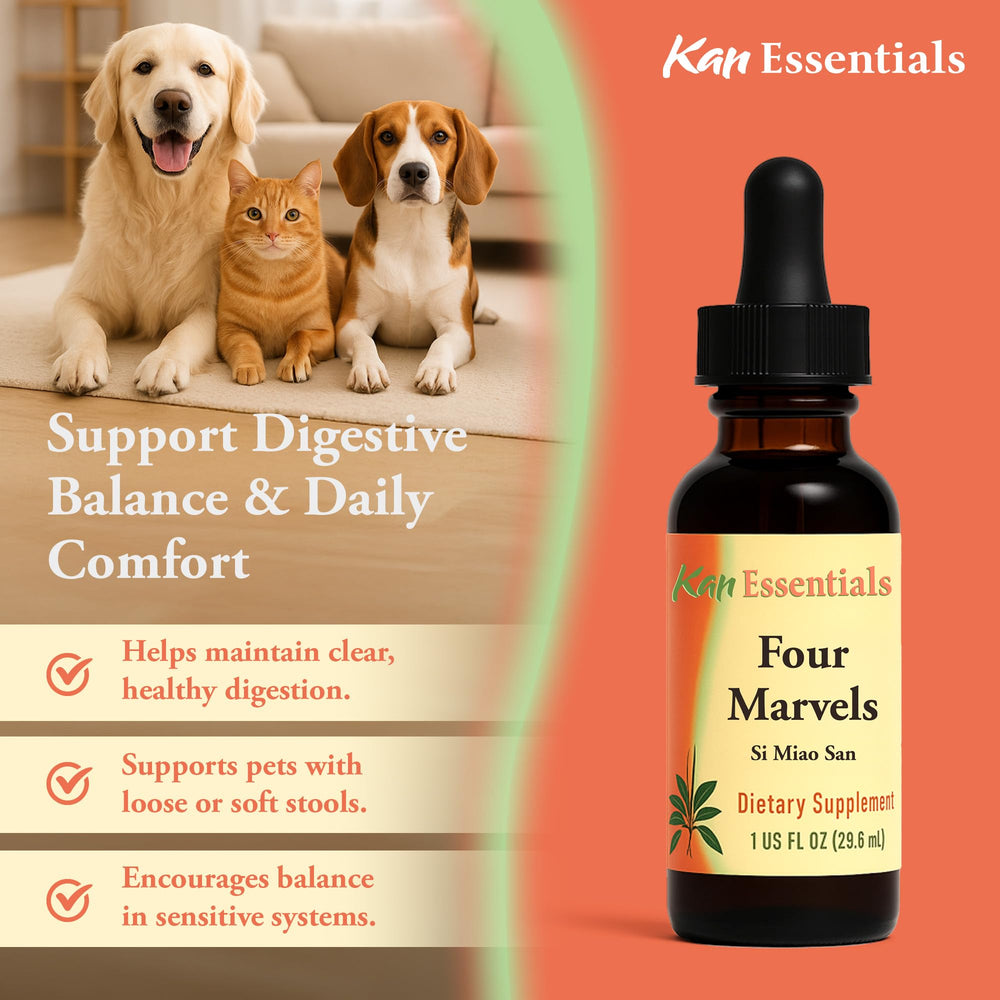 Kan Herbs Four Marvels bottle top view emphasizes California-made quality and safety.