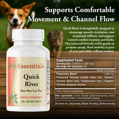 Kan Herbs Quick River tablets close-up for joint comfort support