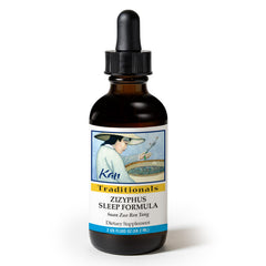 Kan Herbs Traditionals Zizyphus Sleep Formula bottle for a calmer evening routine.