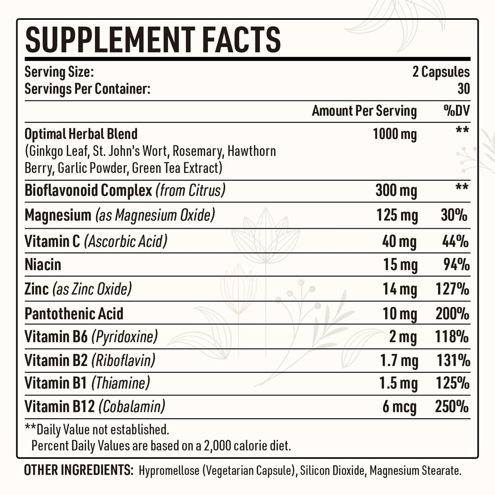 Kanacoufce tinnitus bottle front with label showing 1500 mg per serving