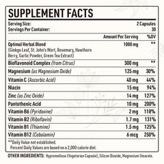 Kanacoufce tinnitus bottle front with label showing 1500 mg per serving
