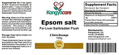 Kangyacare magnesium sulfate bottle for cleansing and preparation.