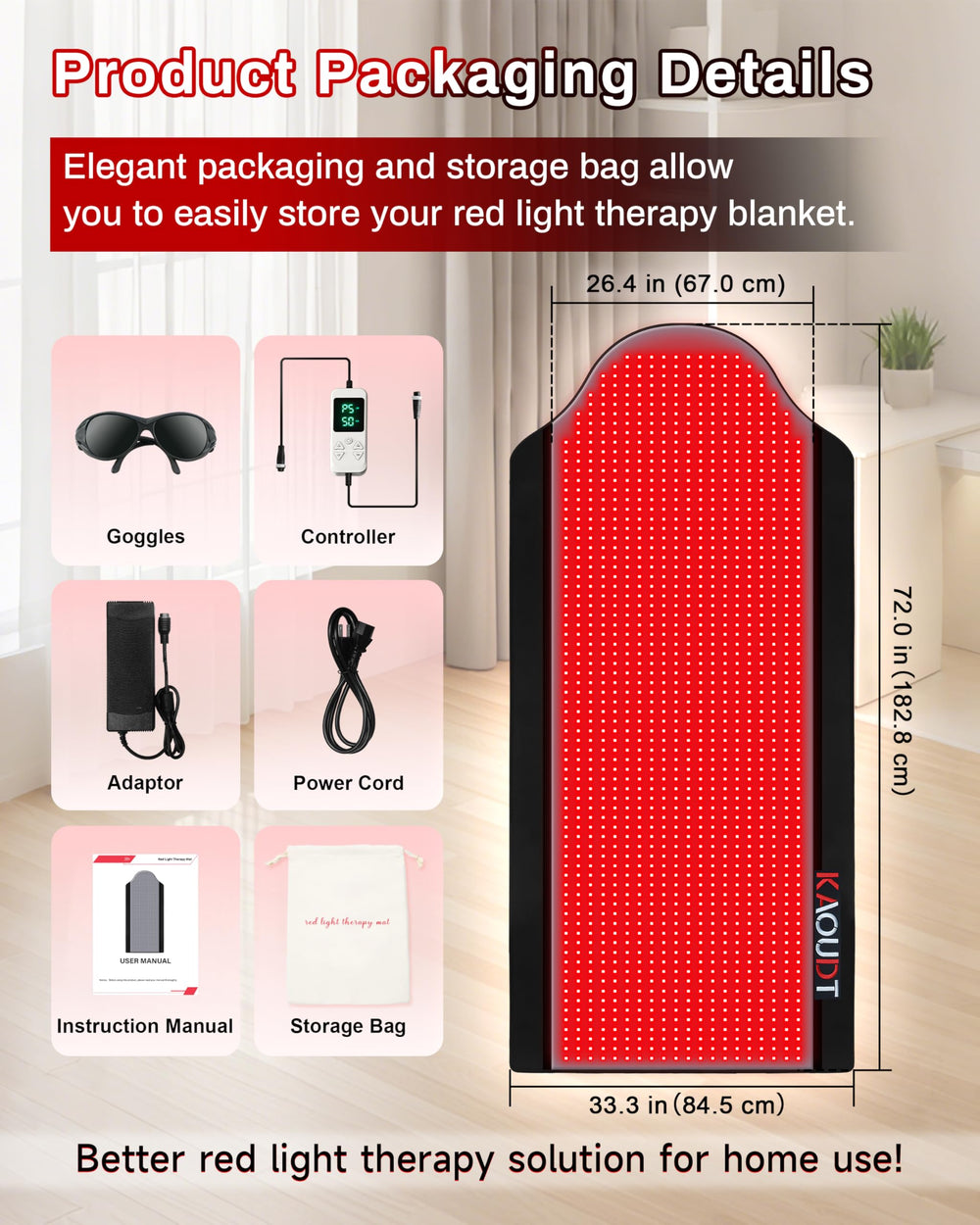 Kaoudt foldable, portable design suitable for home, office, or travel