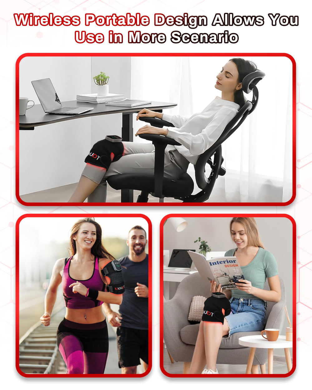 Kaoudt knee massager auto‑shutoff feature for safe operation