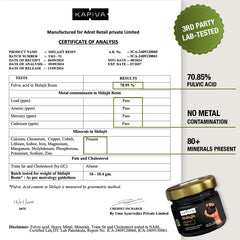 Kapiva Shilajit resin with over 80 minerals for balanced nourishment