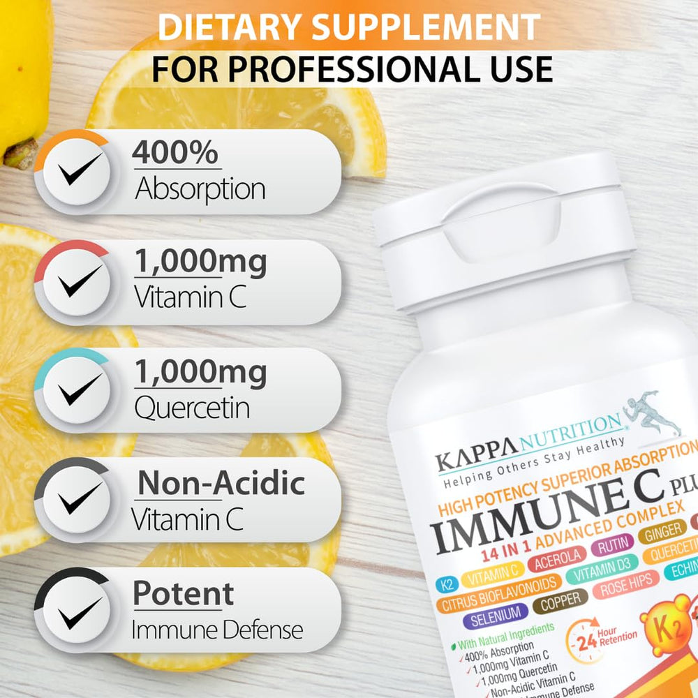 Kappa Nutrition Immune C Plus with acerola and quercetin highlights antioxidants