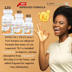 Kappa Nutrition Immune C Plus ingredients panel featuring key botanicals