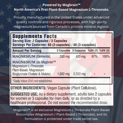 Kappa Nutrition MagBrain bottle cap and label for easy nightly dosing.