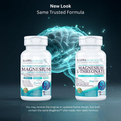 Kappa Nutrition MagBrain capsules closeup highlighting plant-based magnesium L-threonate