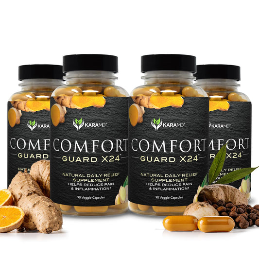 KaraMD Comfort Guard X24 bottle shown for quick daily joint support on the go
