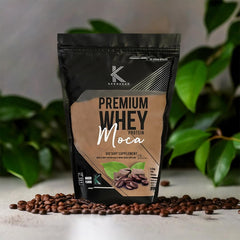 KARDAGAR Premium Whey Protein Mocha tub with scoop for daily use