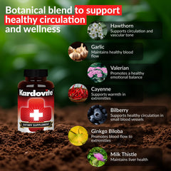 Kardovite bottle label detail emphasizes natural ingredients