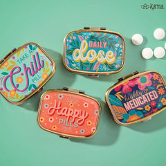 Karma Travel Pill Case compact design fits a week’s worth of pills.