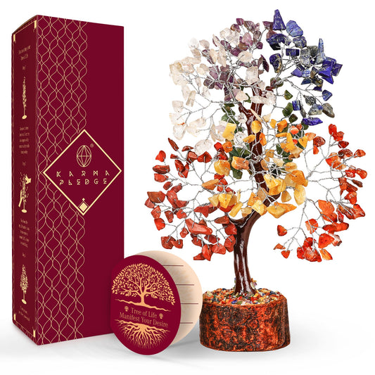 KARMAPLEDGE 7 Chakra Tree Base displaying grounding energy for meditation spaces