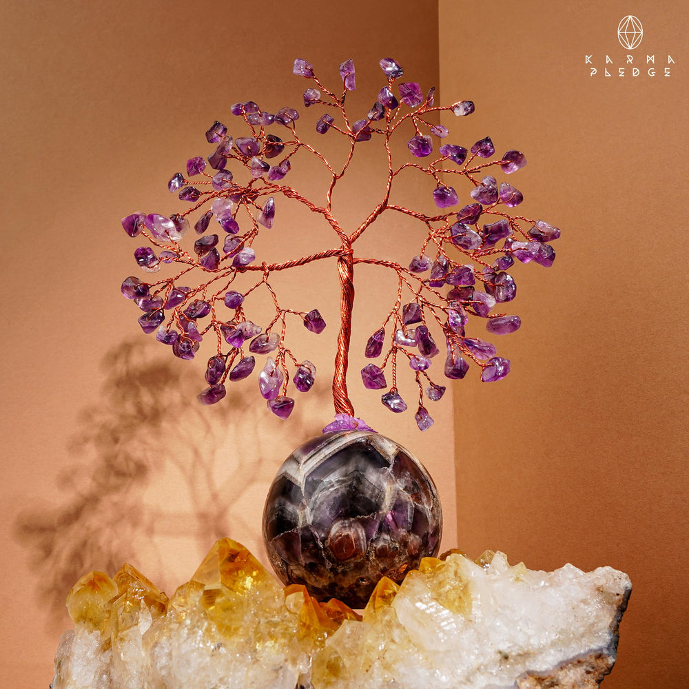KARMAPLEDGE Gift-ready amethyst tree suits birthdays and housewarmings.