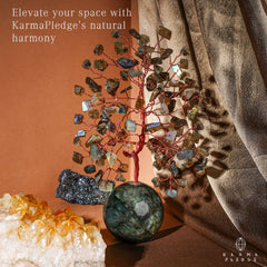 KARMAPLEDGE copper wire tree decor adds elegance with subtle energy