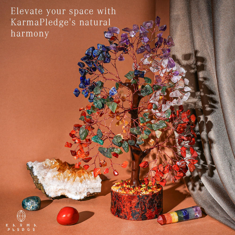 KARMAPLEDGE crystal tree as home decor enhances energy in living spaces.