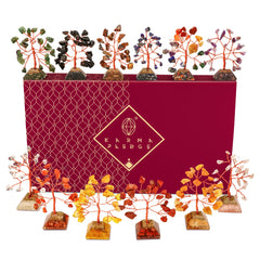 KARMAPLEDGE crystal tree of life on pyramid base enhances elegant home decor and positive energy