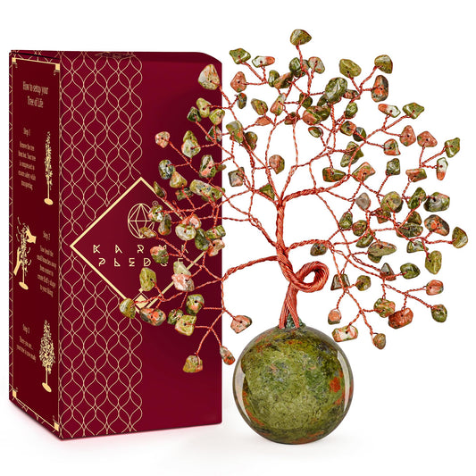 KARMAPLEDGE crystal tree of life base enhances elegant home décor and focus
