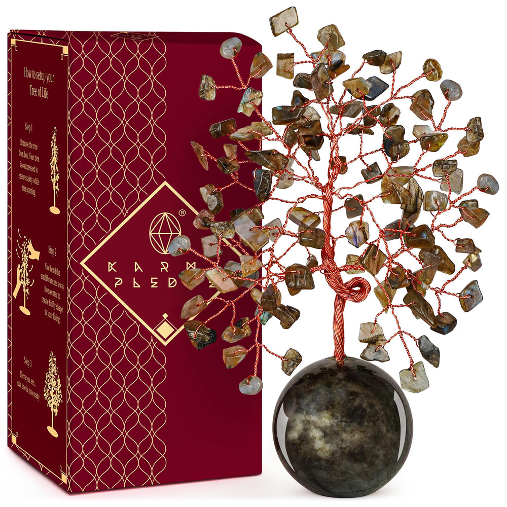 KARMAPLEDGE crystal tree of life base enhancing positive energy in your living space