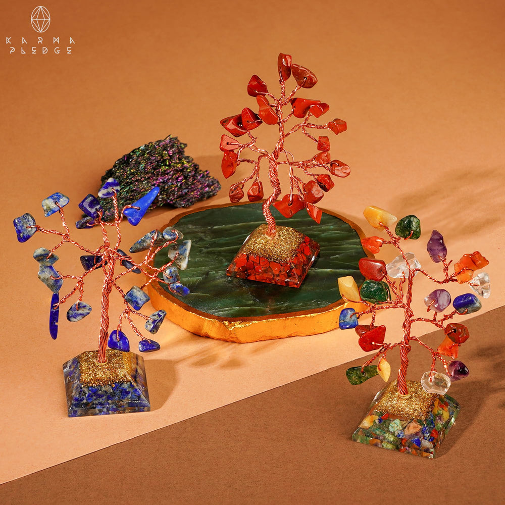 KARMAPLEDGE natural quartz tree features unique color and texture