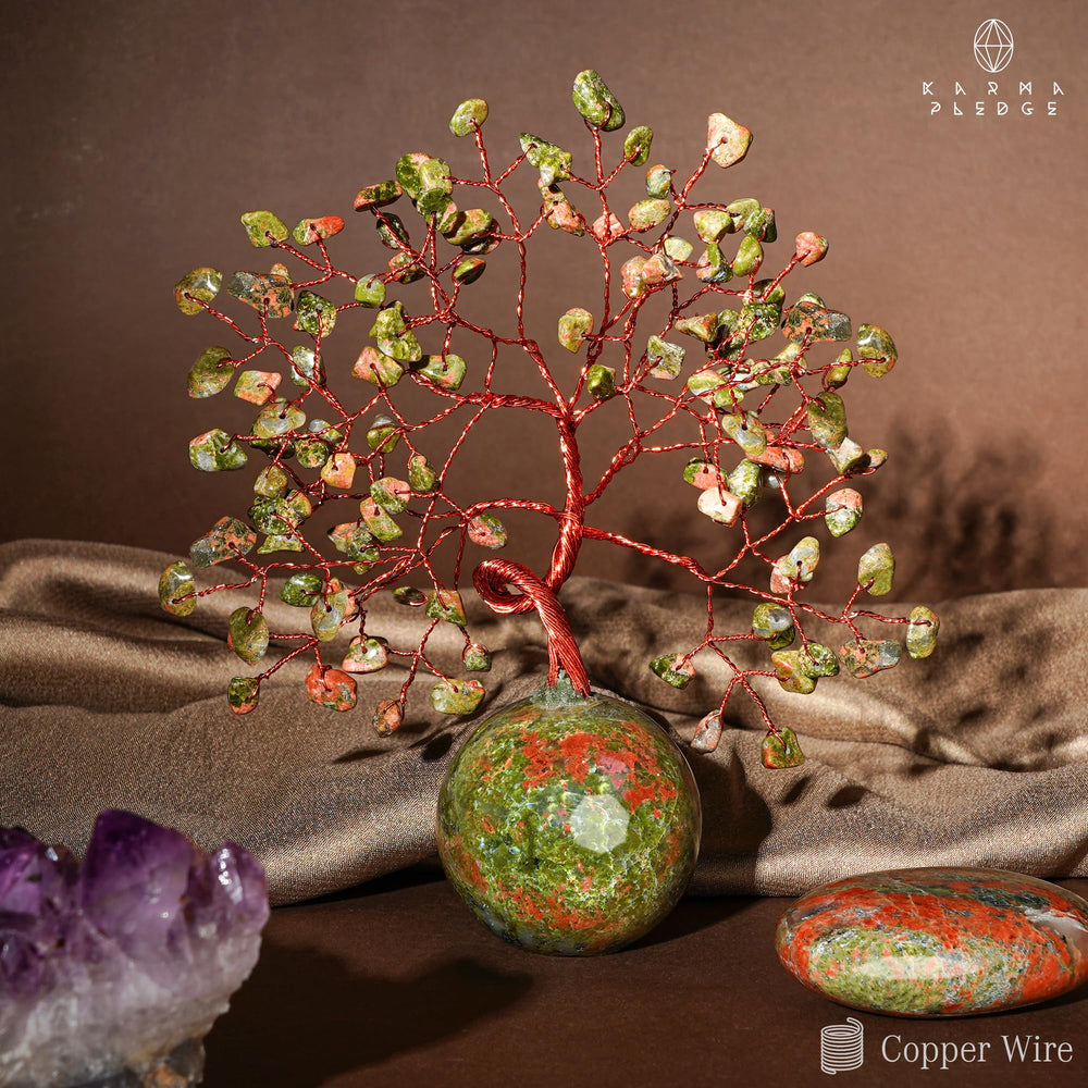 KARMAPLEDGE tree stands 6-7 inches tall for compact shelf display